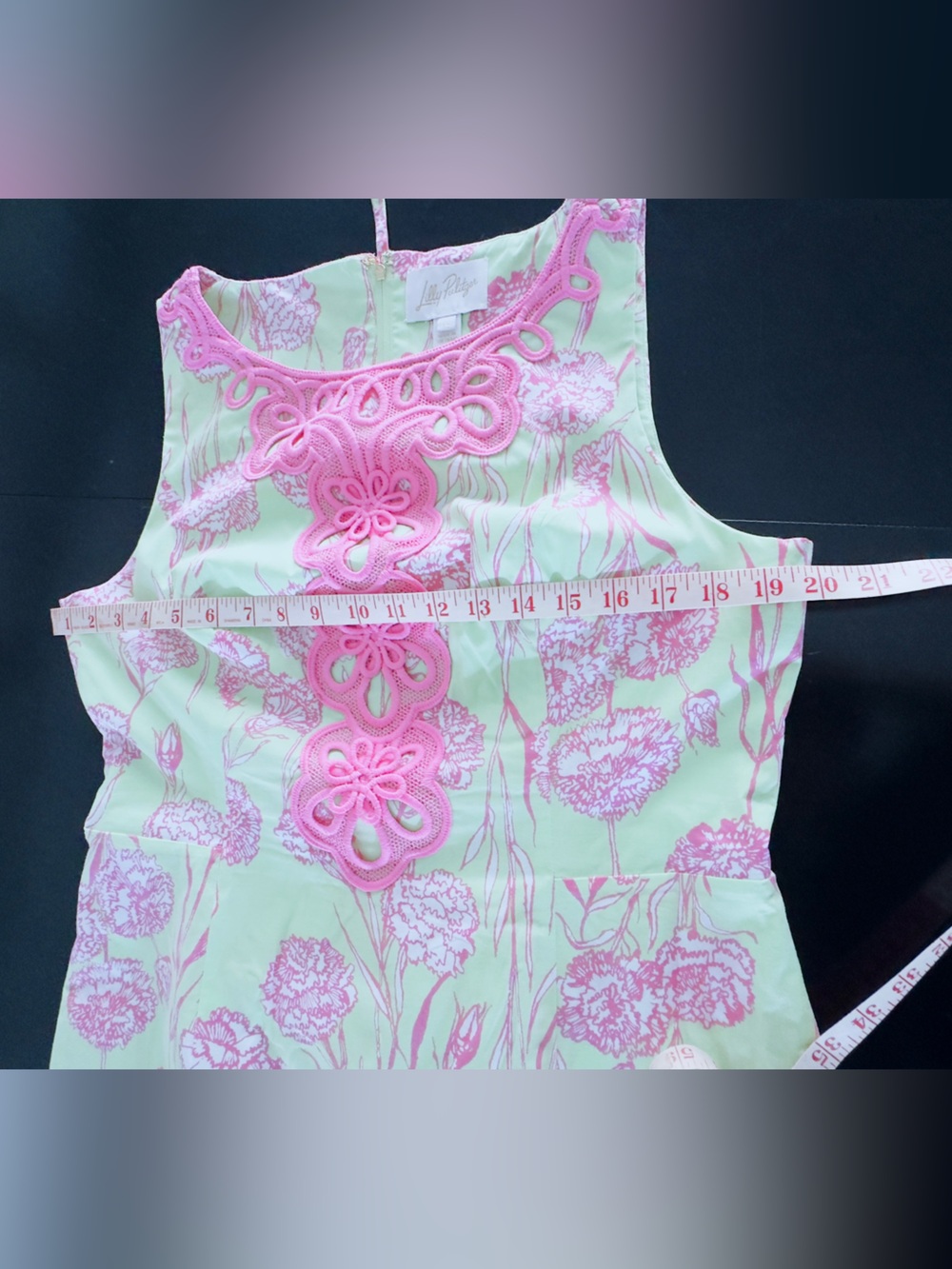 Lilly Pulitzer Elanie Skirted Shift Romper in Pistachio Macaron Alina. Size 12 - Picture 8 of 16